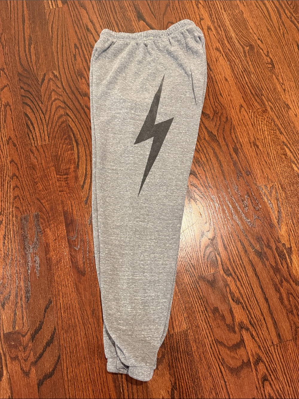 Aviator Nation Women's Gray Lightning Sweatpants size small